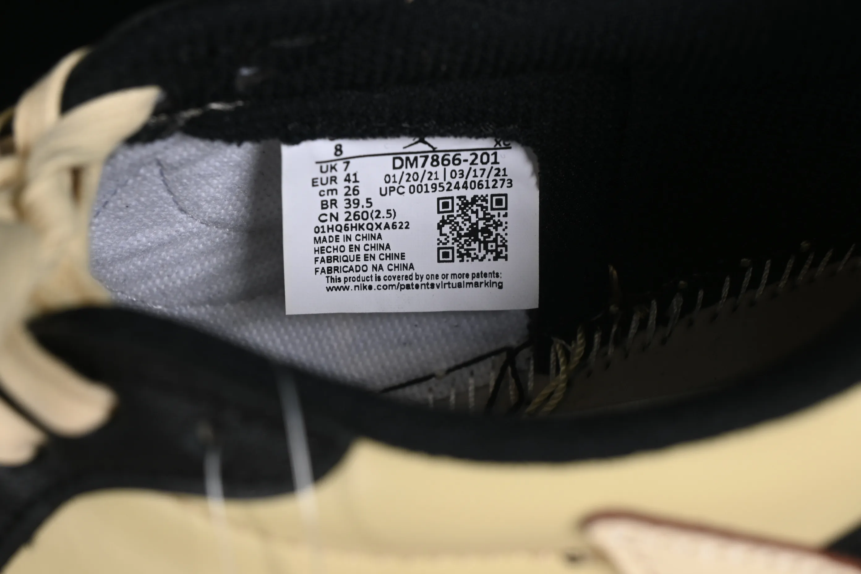 All categories Air Jordan Jordan series basketball shoes Air Jordan 1 Low Travis Scott x Air Jordan 1 Low OG AJ1 Joe 1 undercut low DM7866-201